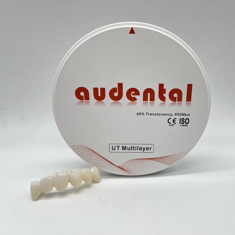 UT / DUT Multilayer Dental Zirconia Block شفافیت بالا و قدرت برای زیبایی مطلوب