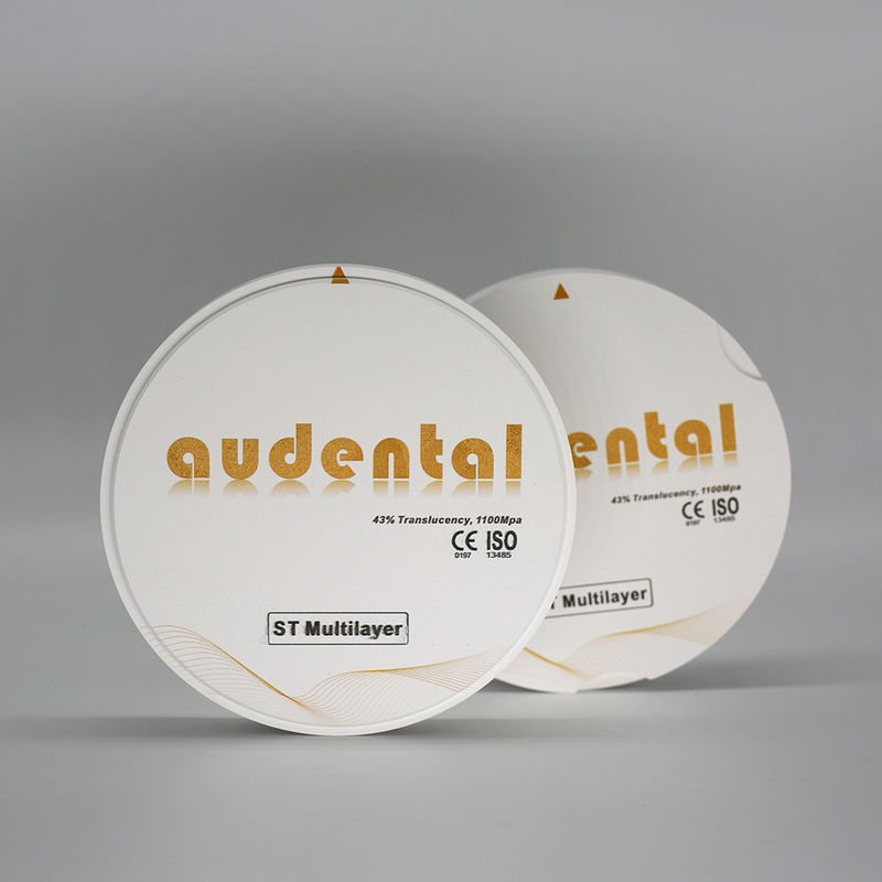 46٪ شفاف ST-Plus Multilayer Zirconia Round Disc Block Smooth Vita 16 سایه برای بازسازی دندان