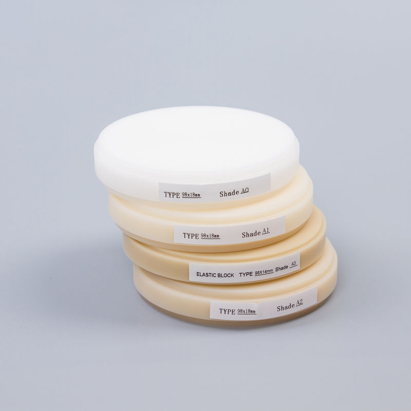 لابراتوار دندانپزشکی ادنتال PMMA دیسک صورتی شفاف انعطاف پذیر 98mm PMMA بلوک OEM