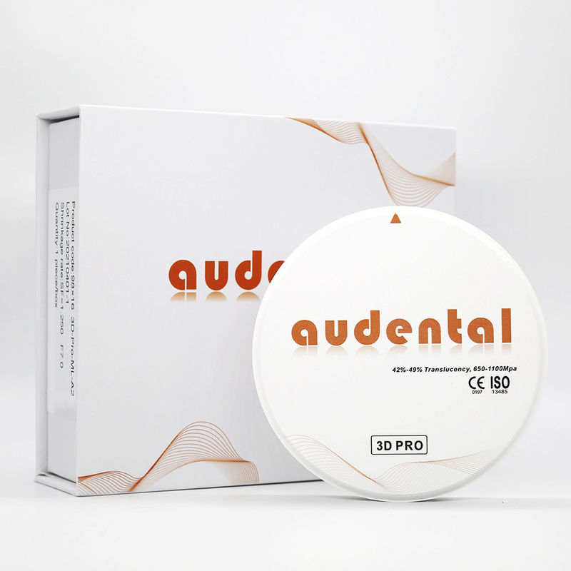 3d Pro CAD CAM دندانپزشکی خالی دندانپزشکی Zirconia Disc 98/95/92mm Audental Ce گواهی ISO استاندارد