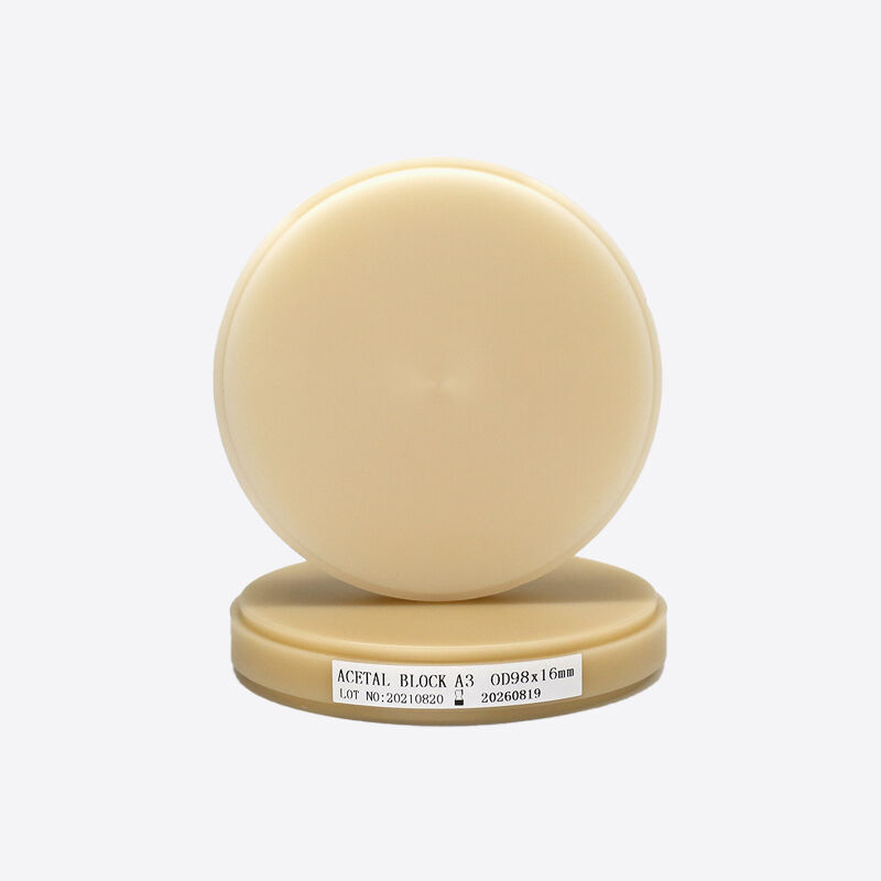 مواد آسیاب آزمایشگاه دندانپزشکی بلوک PMMA صورتی-A2 برای دندان مصنوعی کامل 98mm/95mm اندازه و شکل