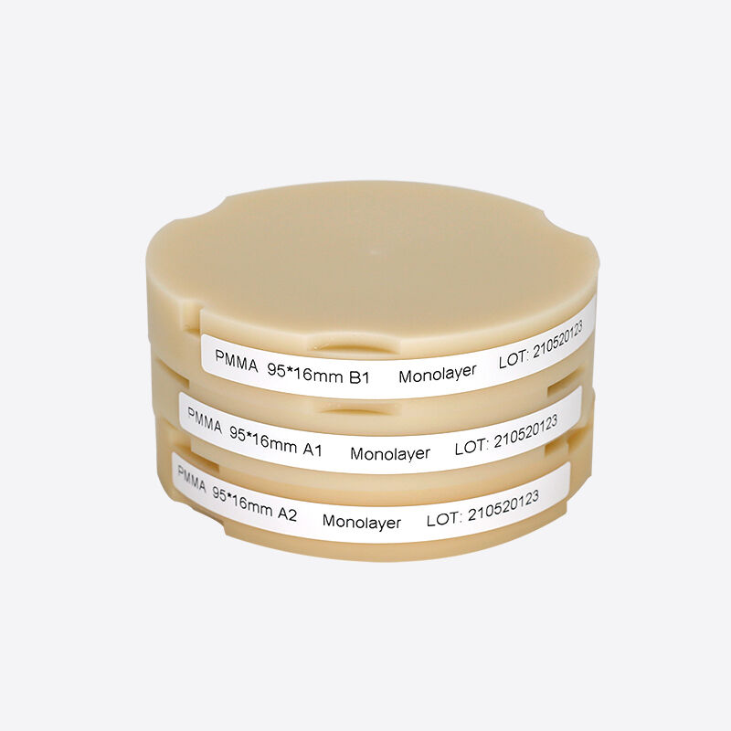 مواد آسیاب آزمایشگاه دندانپزشکی بلوک PMMA صورتی-A2 برای دندان مصنوعی کامل 98mm/95mm اندازه و شکل