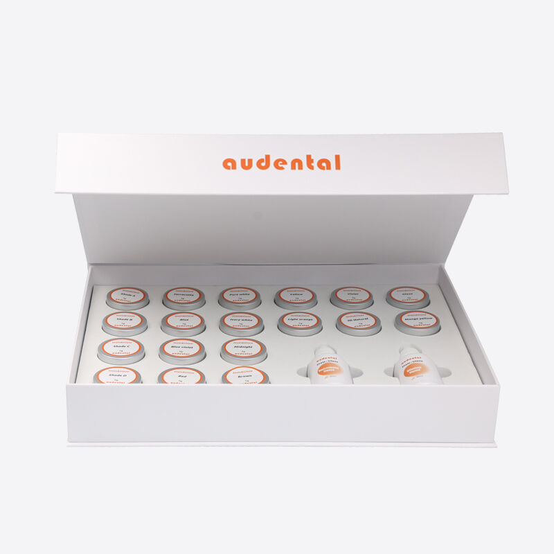 تجهیزات آزمایشگاهی دندانپزشکی برای بازتولید سایه و لعاب درخشان در یک مرحله برای ترمیم‌های زیرکونیای تمام کانتور