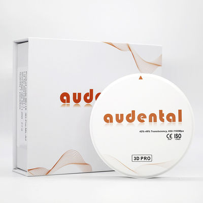 3d Pro CAD CAM دندانپزشکی خالی دندانپزشکی Zirconia Disc 98/95/92mm Audental Ce گواهی ISO استاندارد