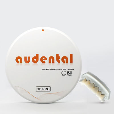 Audental 1100MPa Super Esthetics بلوک زرکونی سفید برای مواد آسیاب دندان