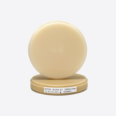 مواد آسیاب آزمایشگاه دندانپزشکی بلوک PMMA صورتی-A2 برای دندان مصنوعی کامل 98mm/95mm اندازه و شکل